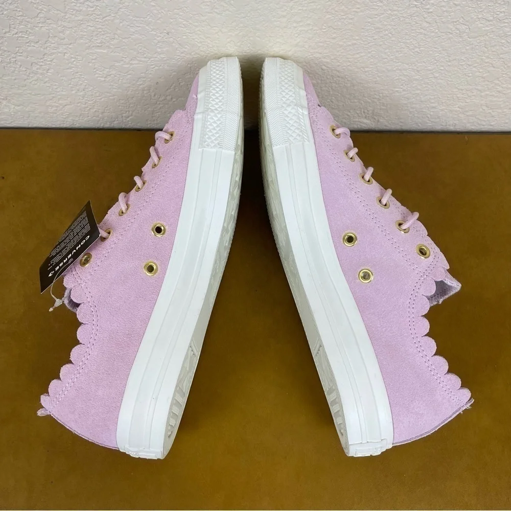 Converse CTAS Low Ox Frilly Thrills Suede Sneaker Size 10 Women - Picture 8 of 10
